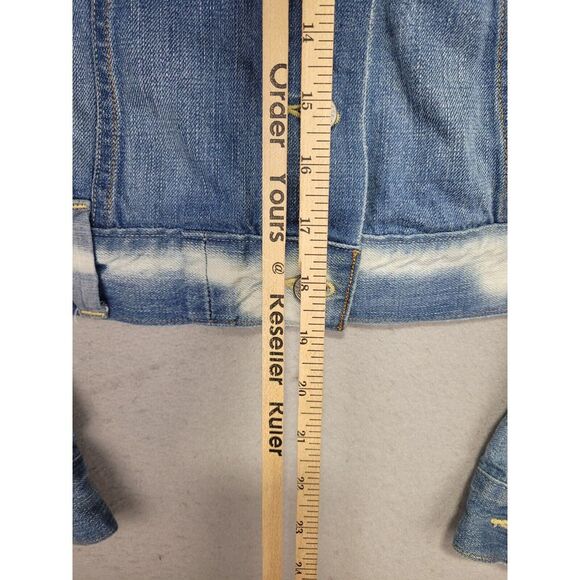 Levi's Jean Jacket GIRLS KIDS Large Patchwork Denim Trucker - Picture 4 of 6